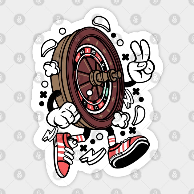 Roulette Casino Game Sticker by Mako Design 